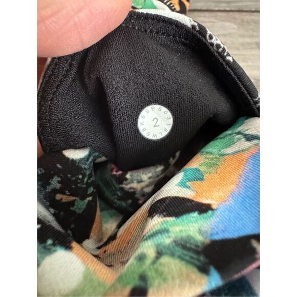 Lululemon Wunder Under High Rise Legging Black Floral Mesh Size 2 - Picture 8 of 15